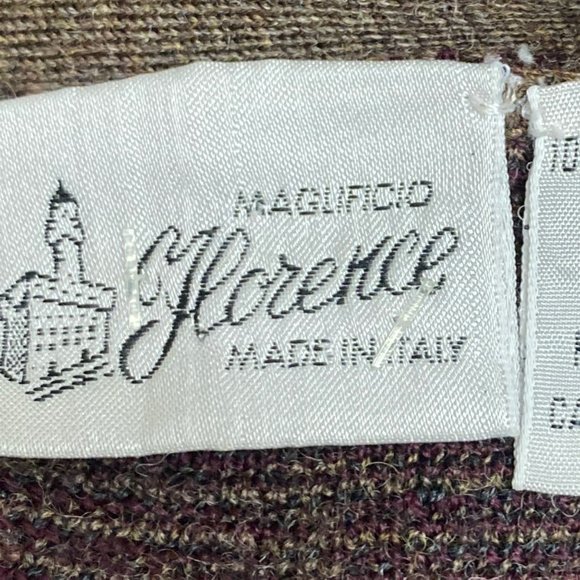 Vintage Maglificio Florence Merino Wool Plaid Cardigan Sweater - Picture 14 of 14